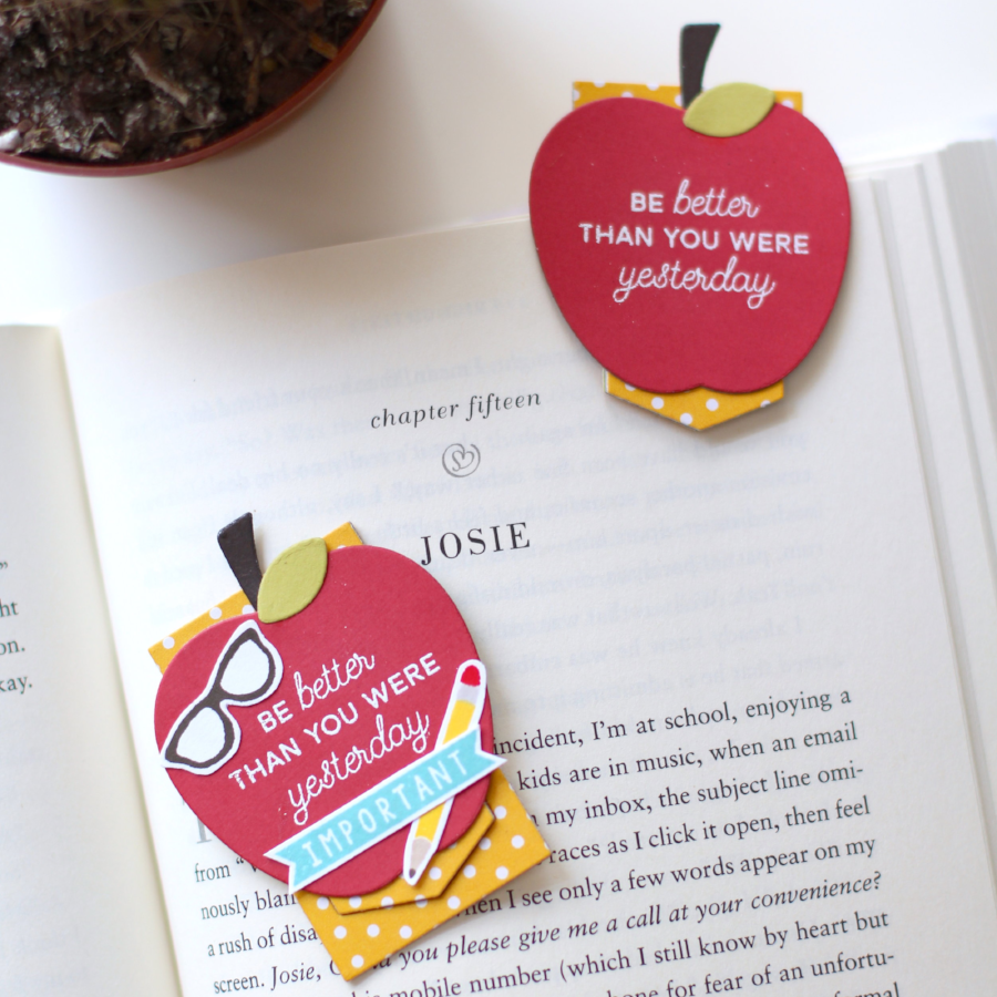 DIY Teacher Apple Bookmarks // Back to School with Right at Home