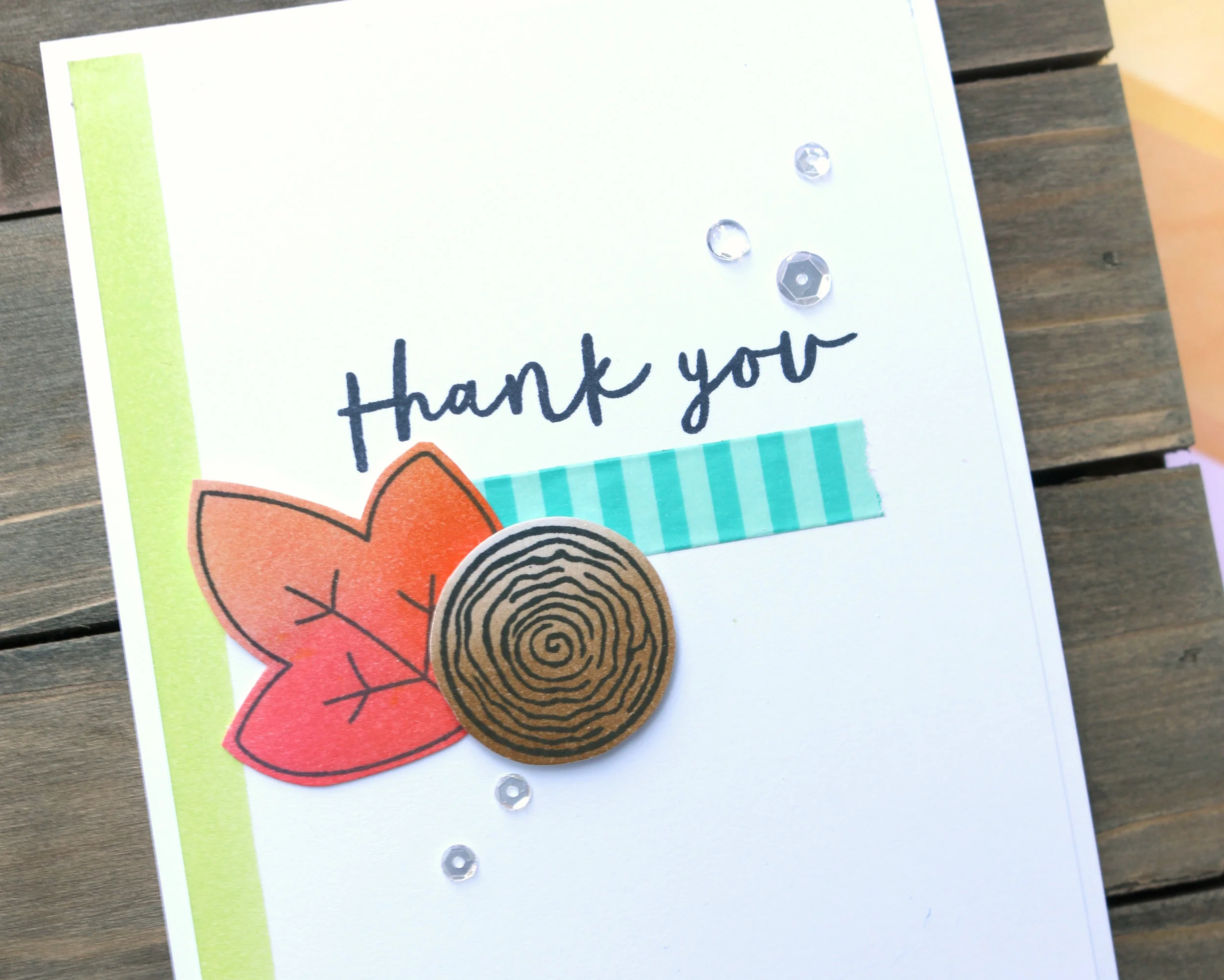 Thank You Card by Ashley // Distress Ink Blending - rightathomeshop.com/blog