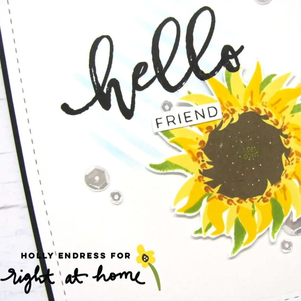 Hello Friend Sunflower Card by Holly