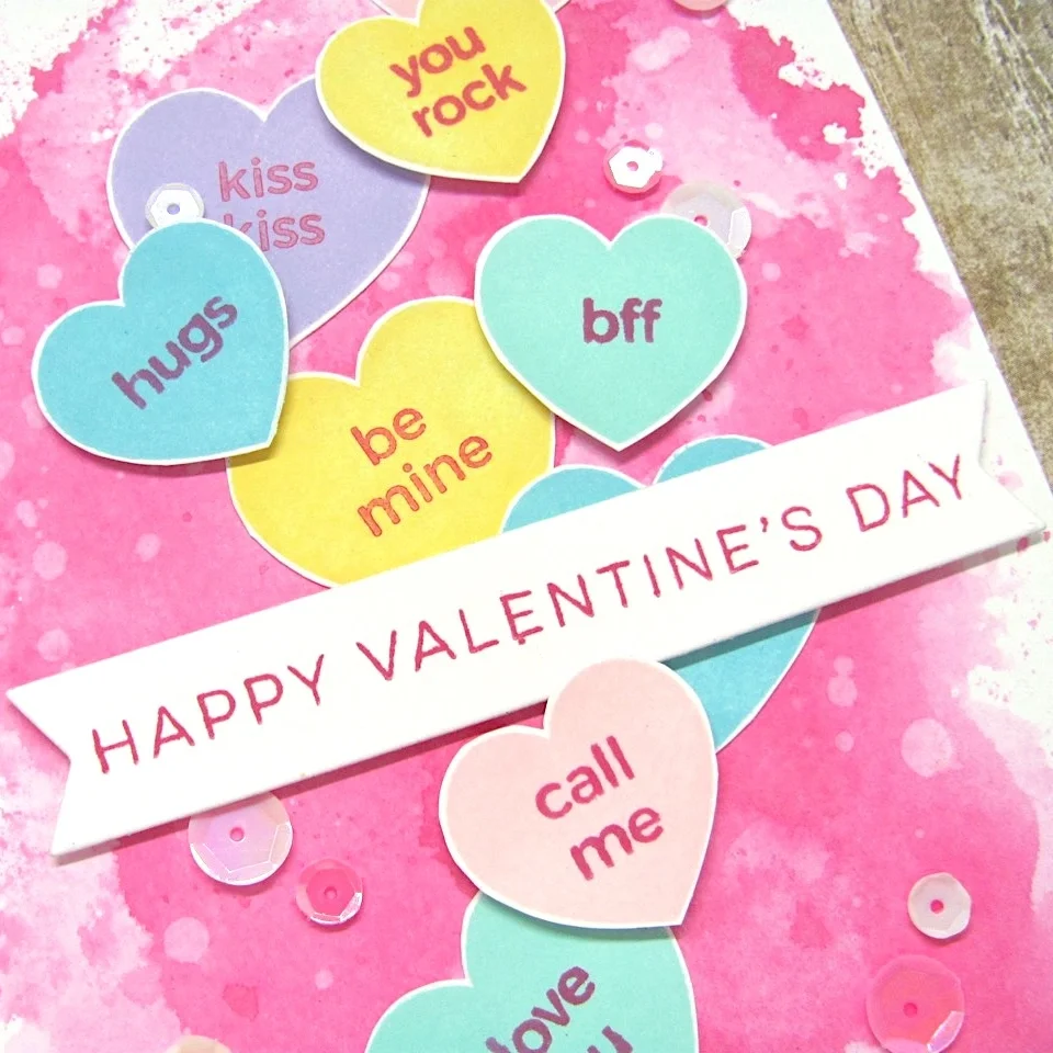 Two Happy Valentine's Day Watercolor Cards Using Ranger Distress Oxide Inks