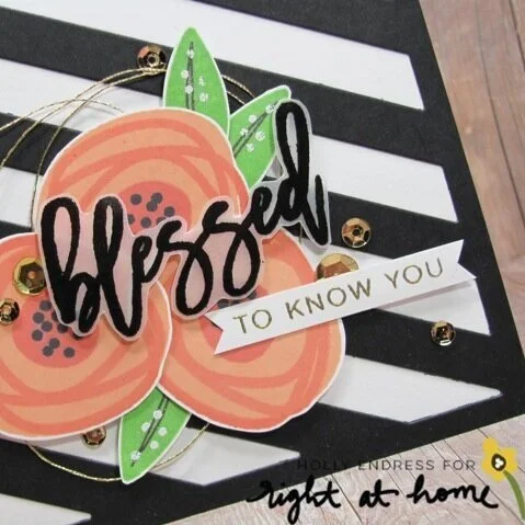 Heat Embossing on Vellum Card with Holly // Right at Home March Release