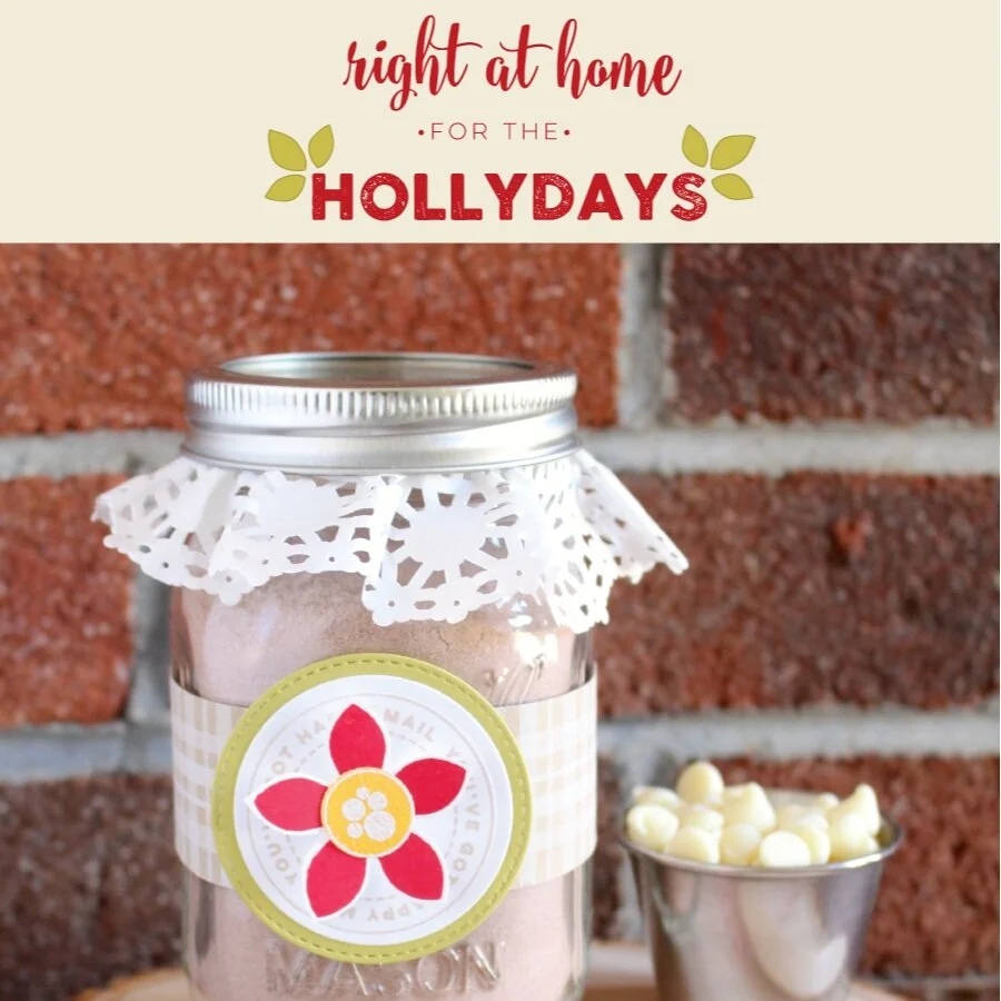 DIY Hot Cocoa Mason Jar Gift Idea // Right at Home for the Hollydays