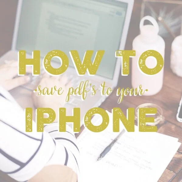How to Save PDF's to Your iPhone // Inspiration, Ebooks, Etc.