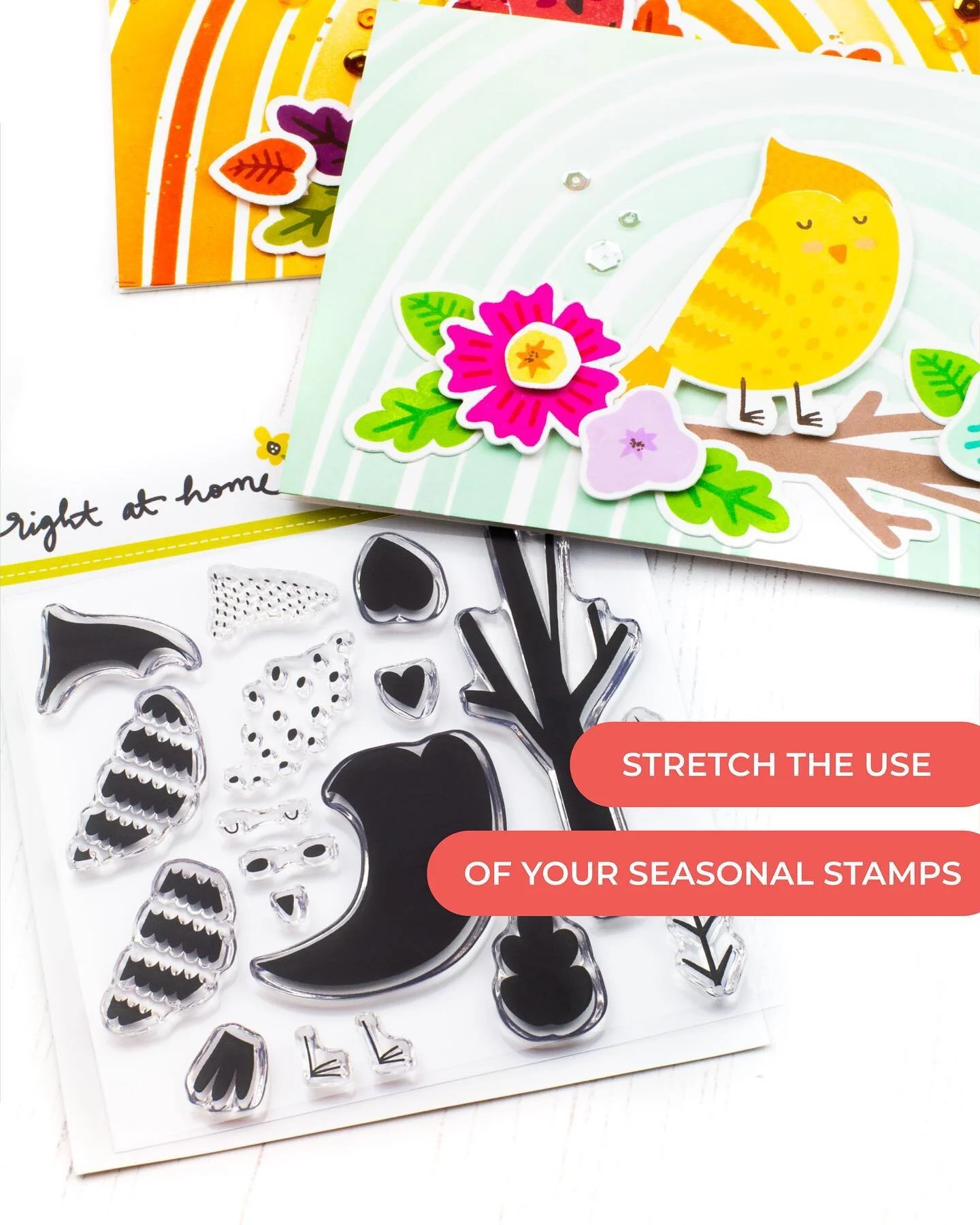 Cozy Cardinal is one of my (&amp; our customers!) favorite stamps in Right at Home Shop&rsquo;s line. 🐤 When stamped, this set creates the sweetest cardinal perfect for fall and winter woodland scenes. But&hellip;.who says he can&rsquo;t be use for 