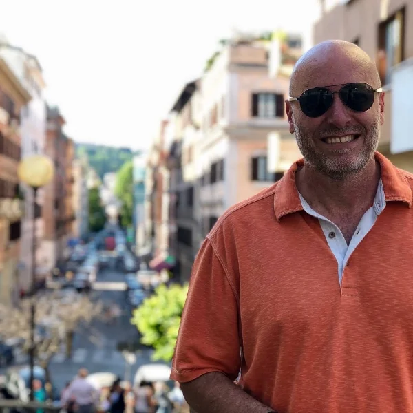 This is me in Rome just starting to feel the Sabbatical comin'&nbsp;on. I learned so much here. For a slice of what I learned about Big Sundays from going to church at the Pantheon, click here.