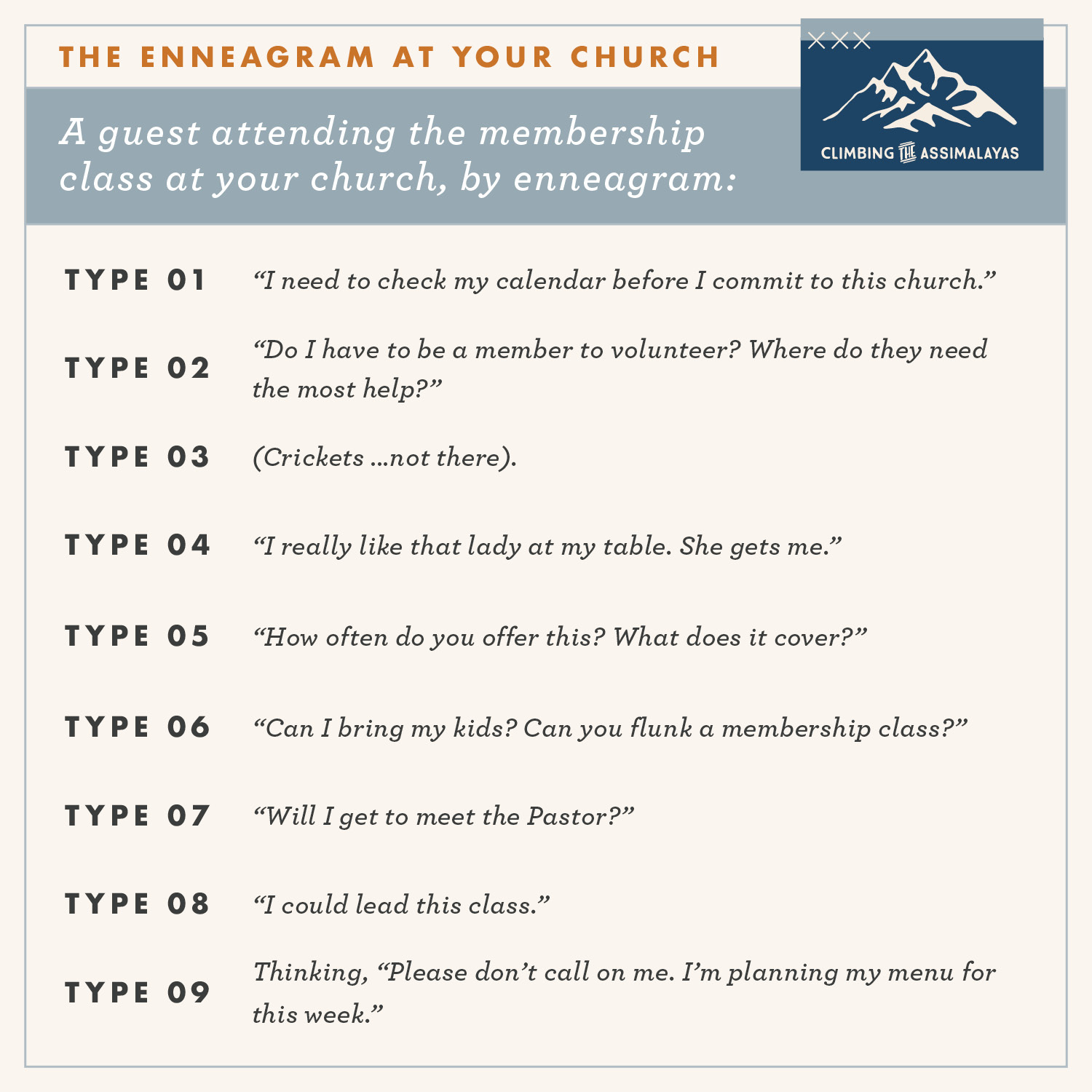 How A Type 6 On The Enneagram Experiences Your Church And How To Connect Them Climbing The Assimilayas