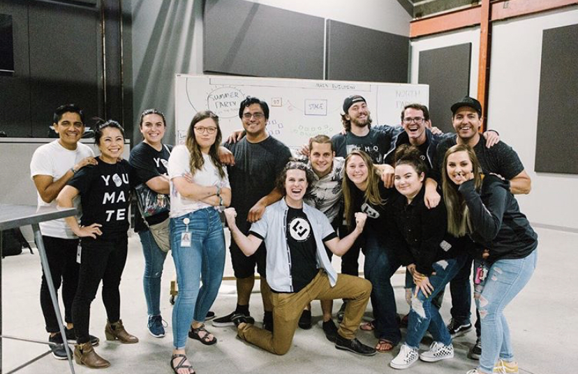 Charles and some of the young adults and Interns he serves.