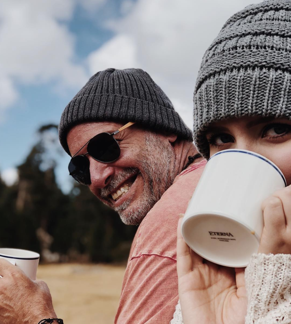 Kendra and I (She’s the one hiding behind her cup of coffee) on top of a rock we climbed up at Bluff Lake Reserve. She brought the caffeine.