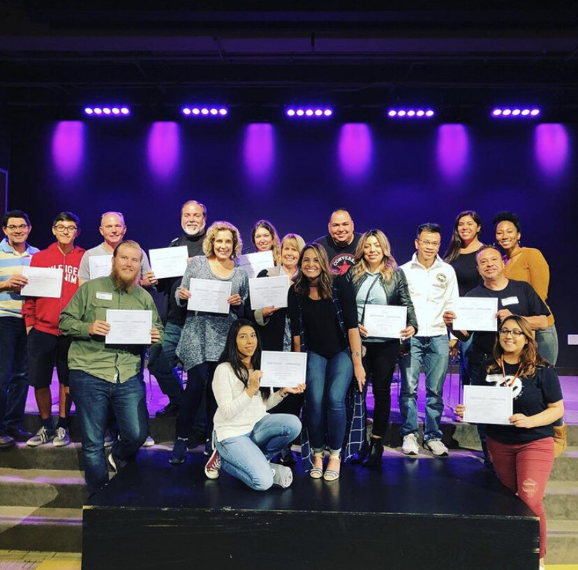 Here is Diana Rush and her graduates from a Saturday night session of Next Steps at our Anaheim Campus. Those faces say it all.