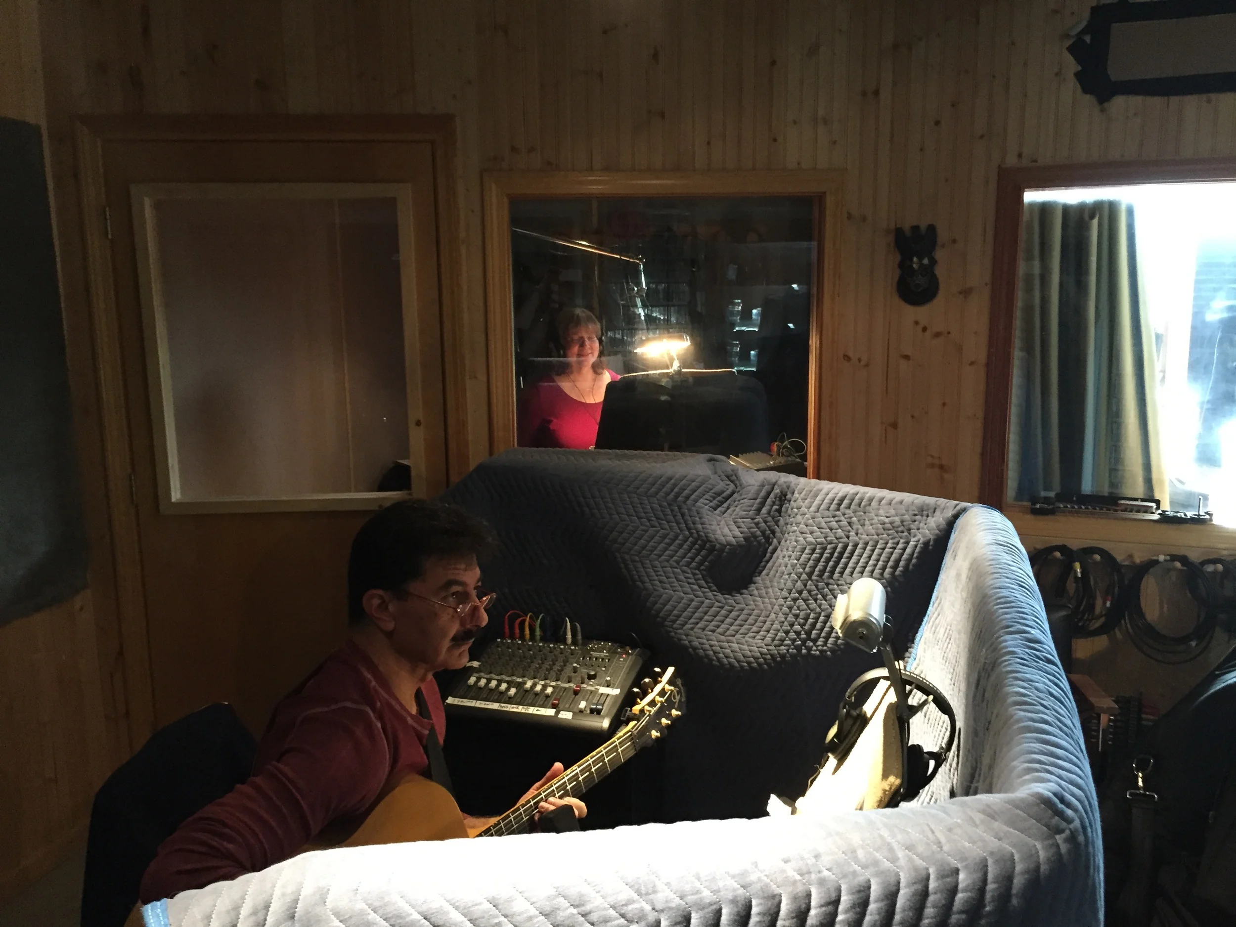  Recording session with John Baboian, guitar, at PBS Studios, Westwood, MA.&nbsp; 