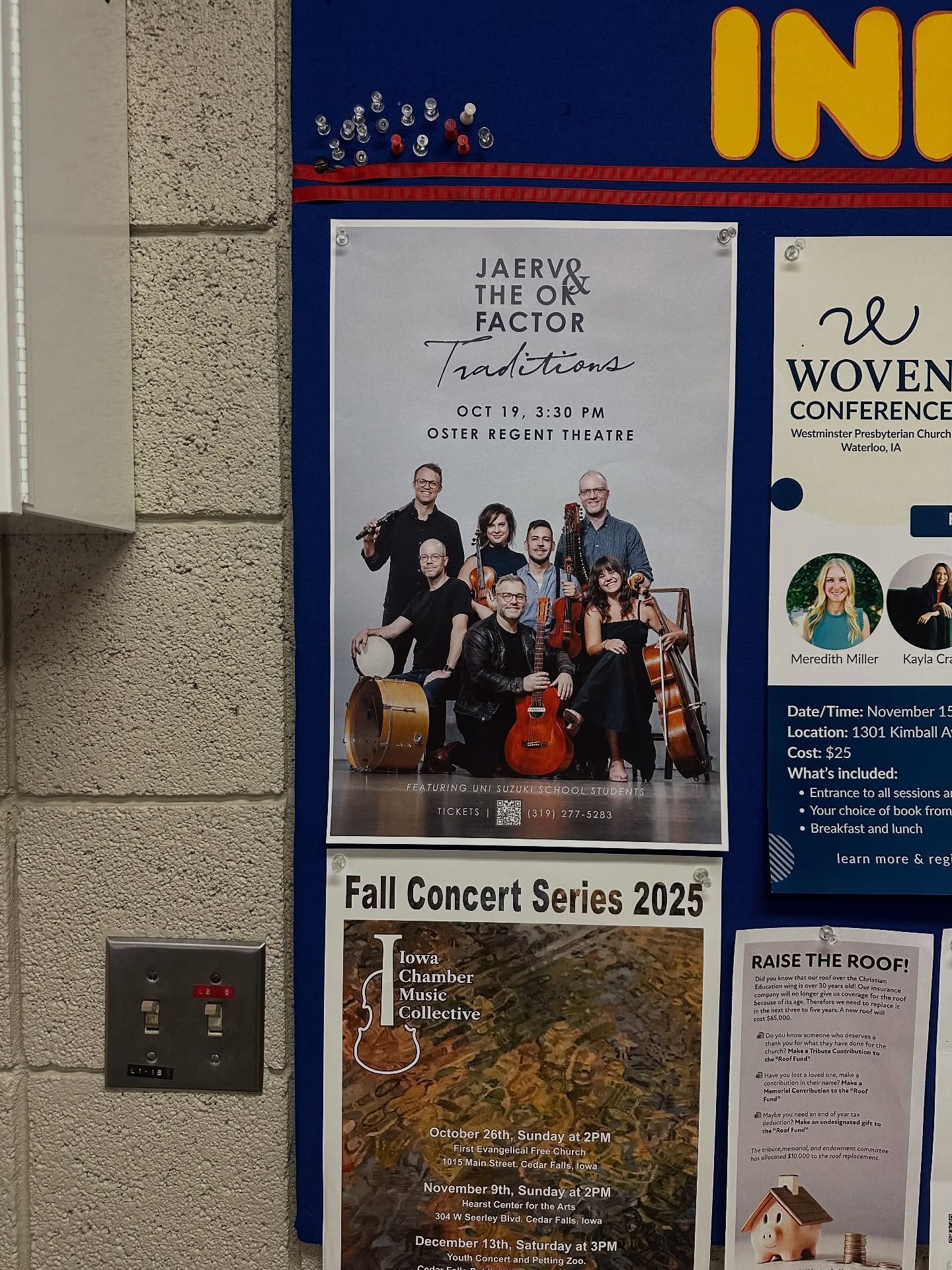 TODAY | 10.19 | 3:30pm | CEDAR FALLS, IA
Oster Regent Theatre @mycfct 

What a lovely two days we&rsquo;ve had in Cedar Falls, meeting with friends and family, working with the @unisuzukischool students &mdash; who will join us on our concert this af