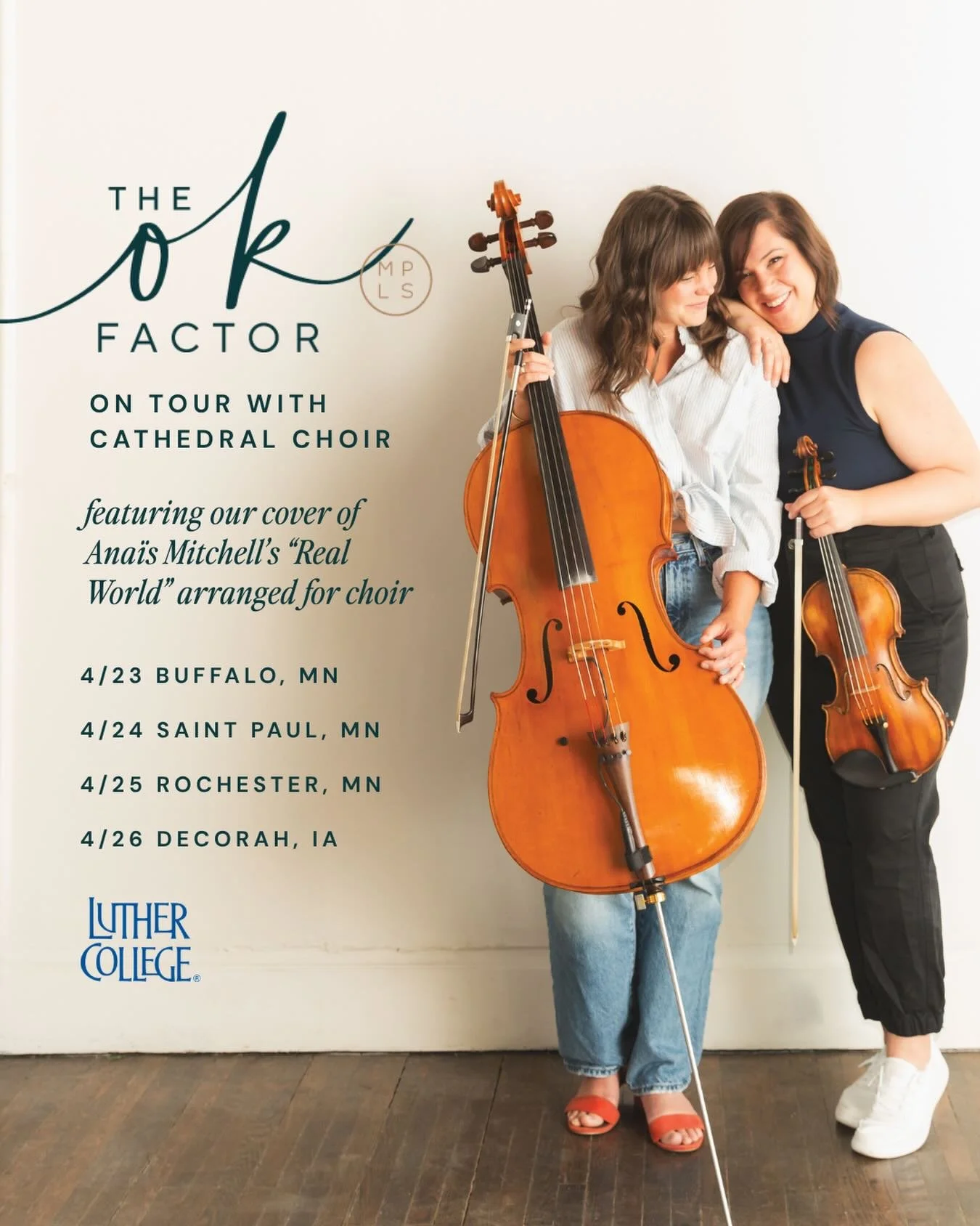 Happy Monday from OKHQ! ☀️✨☕️🙌🏻

We&rsquo;re thrilled to be hitting the road with the Luther College Cathedral Choir @lccathedralchoir this week/end for a string of shows in Minnesota, and a culminating performance at Luther College @luthercollege!