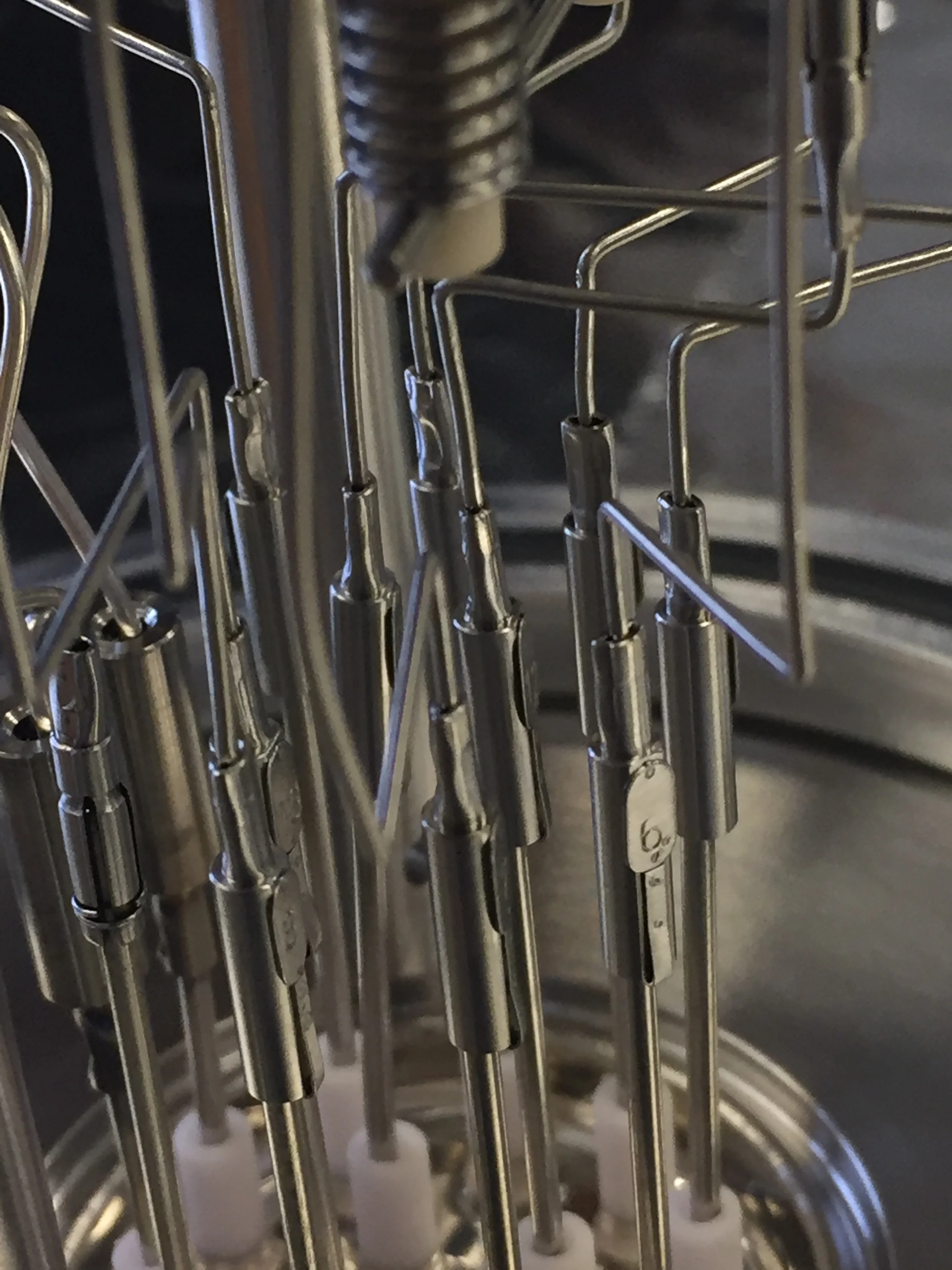 Make sure none of the leads are touching when you put the source back inside!