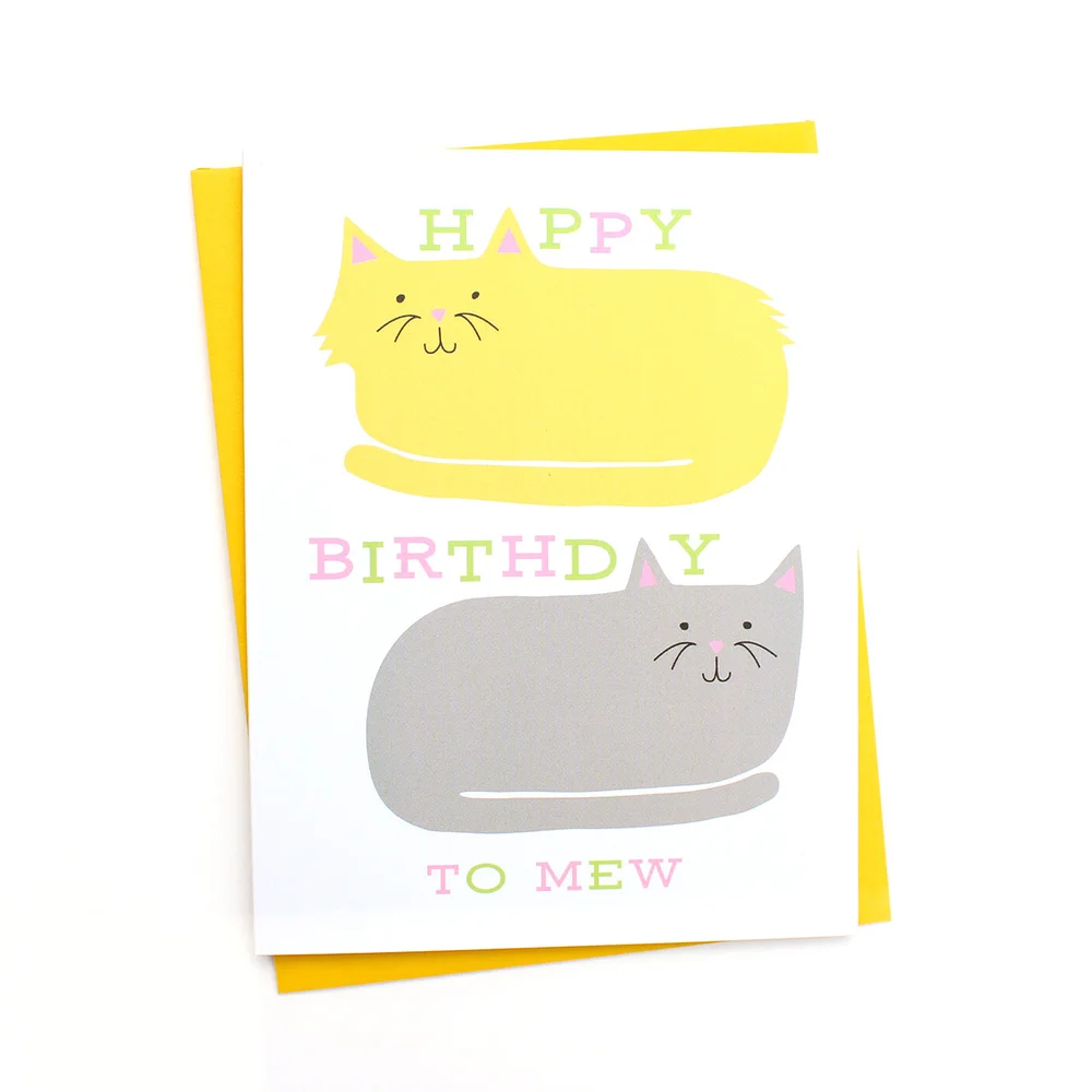 Birthday Cats Birthday Card kitties — Klinger Creative - Illustration,  Design, and Greeting Cards