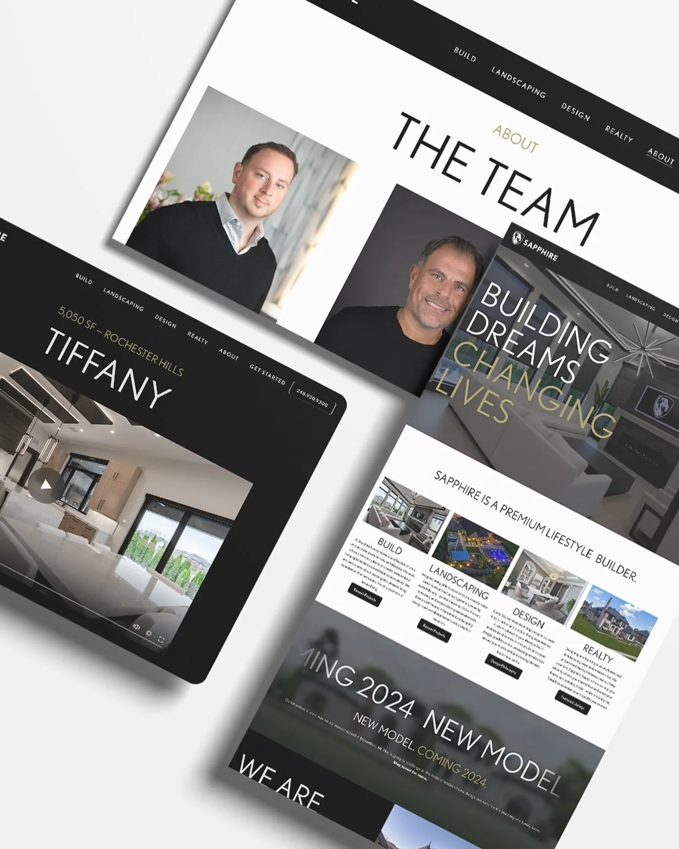 Privileged to have been the designer of Sapphire&rsquo;s brand from day one. As the company grew and evolved, so did its visual identity. It&rsquo;s now the premiere designer and builder of luxury homes, landscaping, and living experiences.

We just 