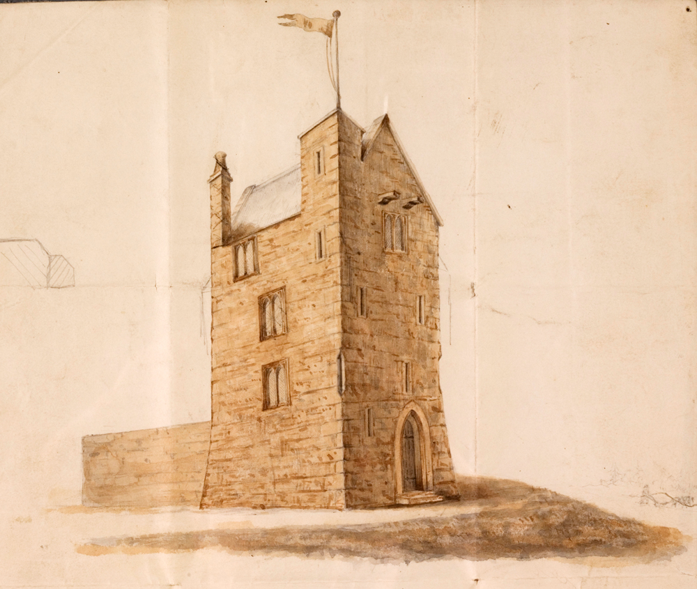 Any restoration would have been speculative - an artist's impression done before the 1852 renovation