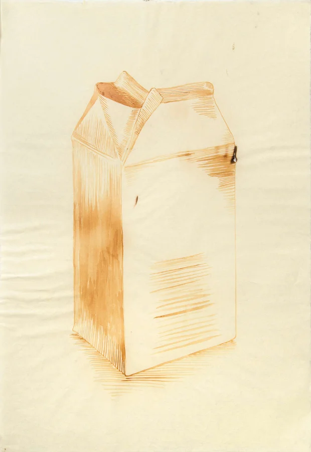 Milk Carton 2 ©2002 Milk on Paper 39" x 26"
