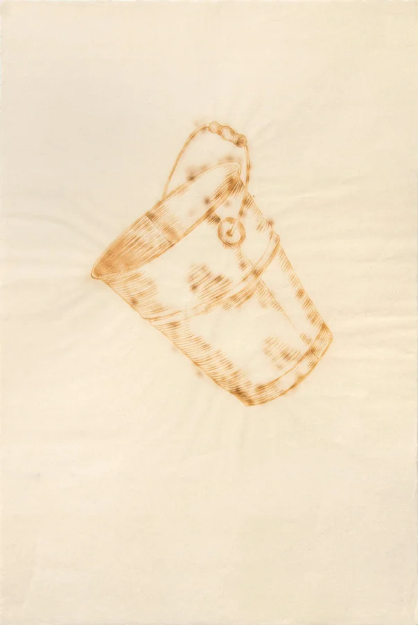 Milk Bucket ©2002 Milk on Paper 39" x 26"