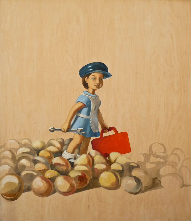 Snap On ©2013 Acrylic on Wood Panel 50" x 46" Collection of Semler Brossy Consulting