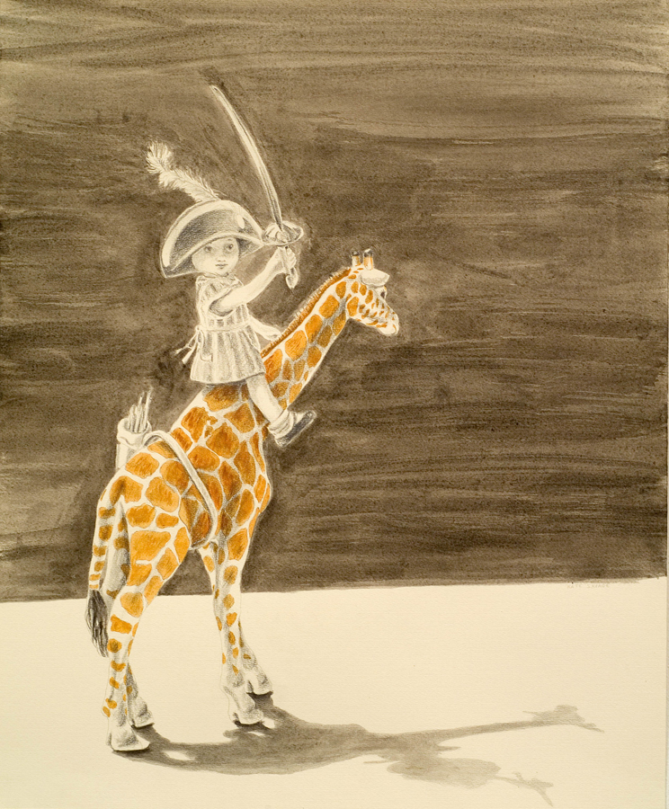 Ungulate ©2008 Egg Tempra, Graphite and India Ink on Paper 24" x 18"