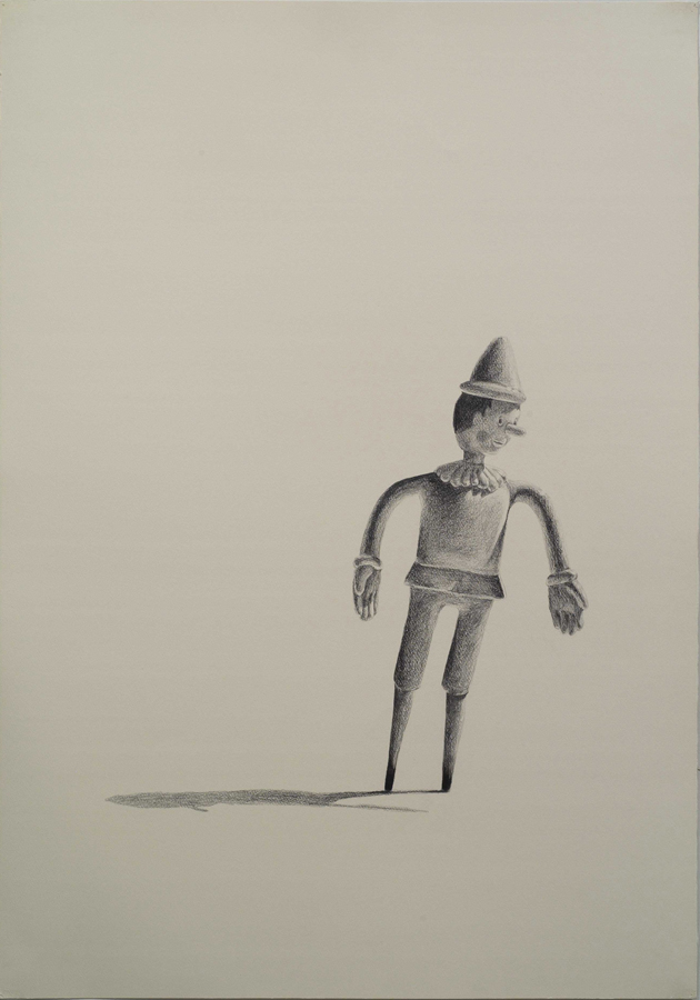   Burnt Feet  ©2005 Graphite and Charcoal on Paper 40" x 28"  Collection of Bruce Kirschbaum, Palm Springs, CA     