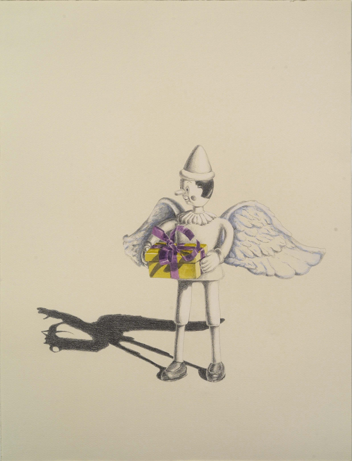   Gifted  ©2005 Graphite and Watercolor on Paper 24" x 18"  Collection Lance Eaves, Santa Fe, NM  