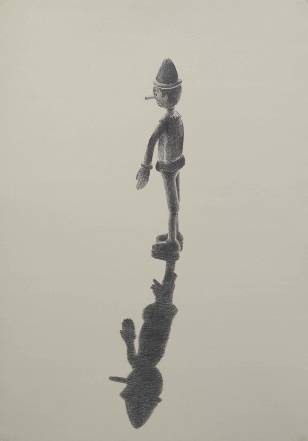   Long Shadow  ©2005 Graphite on Paper 40" x 28"  Collection Bruce Kirshbaum, Los Angeles, CA  