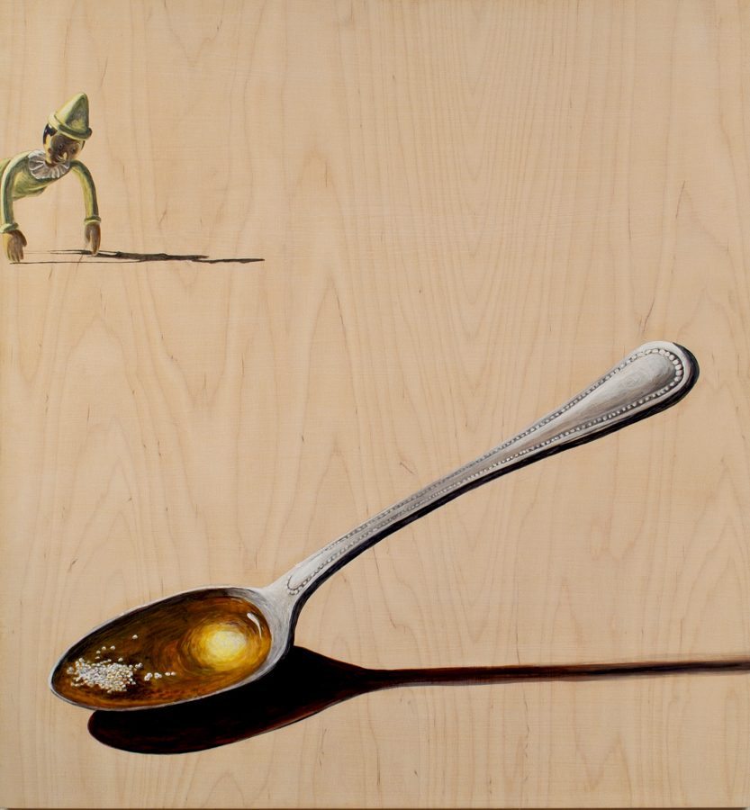   Silver Spoon  ©2005 Acrylic on Wood Panel 30" x 28" 