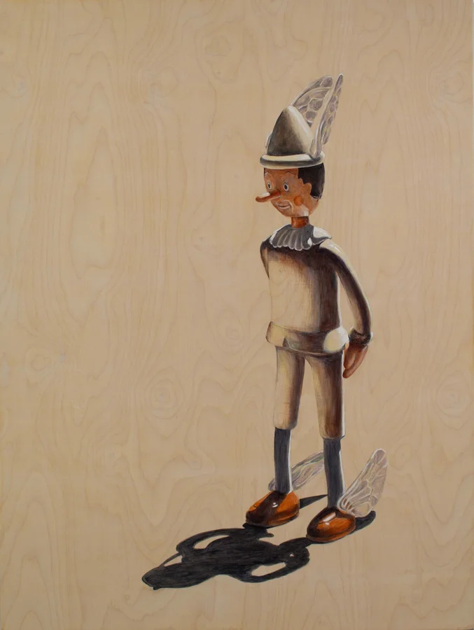 The Messenger Hesitates ©2006 Acrylic on Wood Panel 52" x 42"