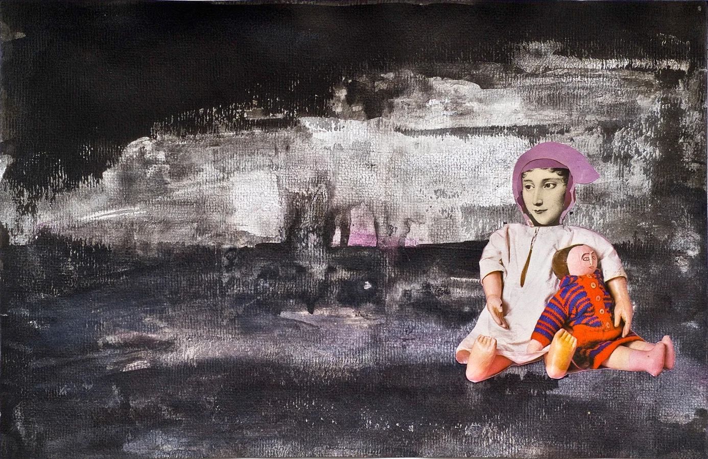 Imminent ©2010 Acrylic, India Ink and Collage on Paper 10" x 15"