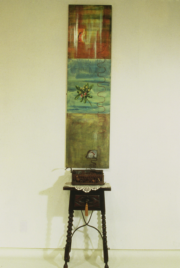   Perpetua's Ladder  ©1993 Mixed Media 72" x&nbsp; 20" 