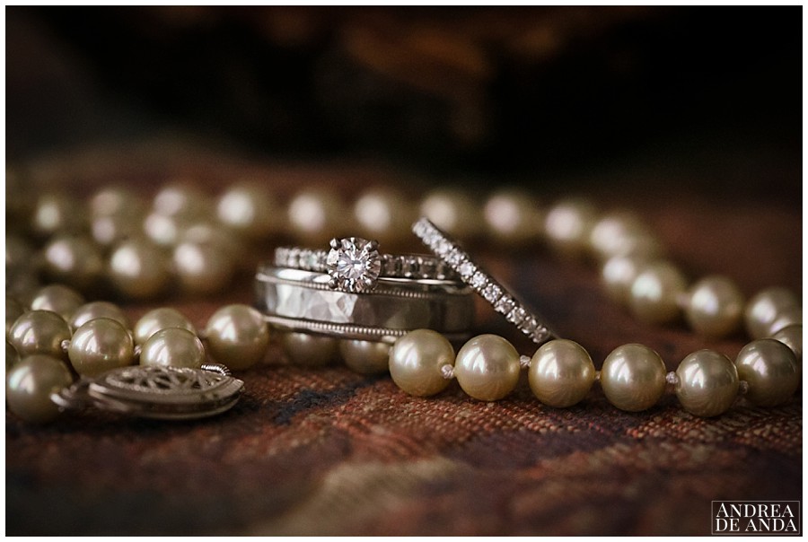  grandmother pearls on her wedding day. what a special detail for something old and borrowed. 