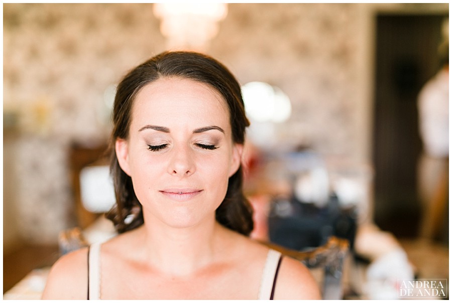 Bridal hair and makeup by Sierra Garman and makeup by Carissa Cassone