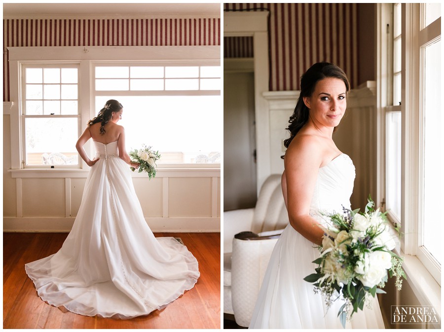 Bridal Portraits in the bridal suite of Rancho San Antonio