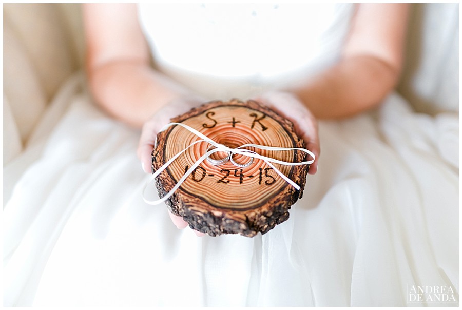 wedding bands in an engraved wood with their initials, beautiful keepsake 