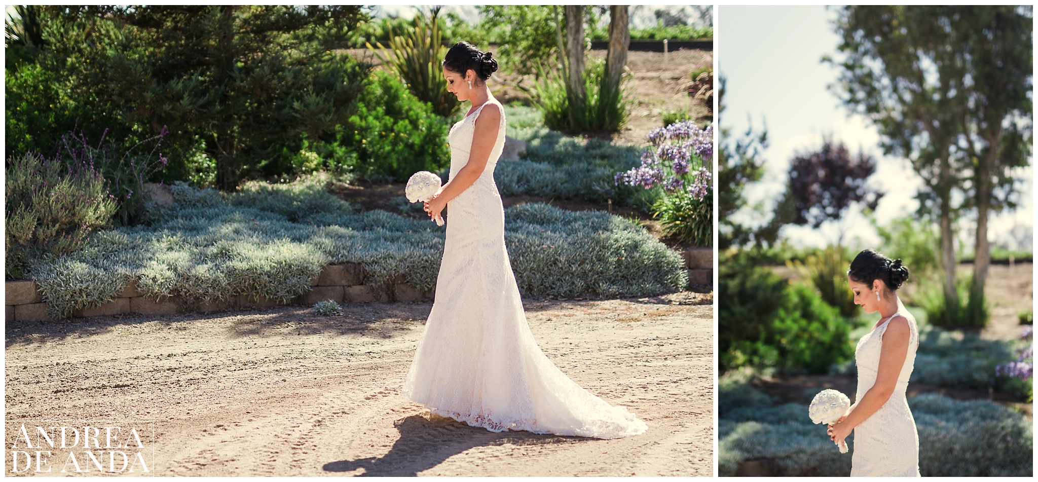 during the bridal session walking around the winery