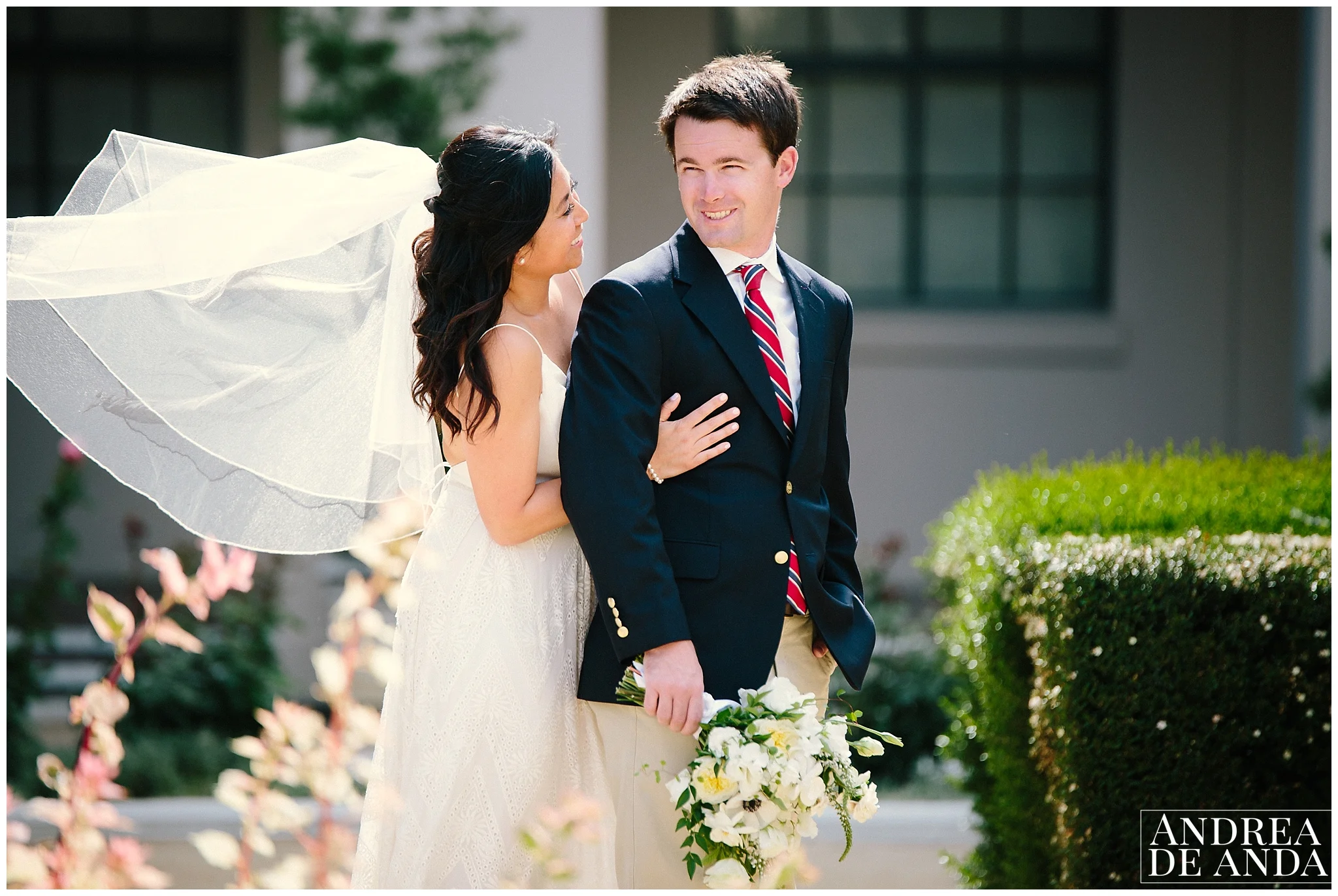 Bride and Groom Portraits at Pasadena City Hall