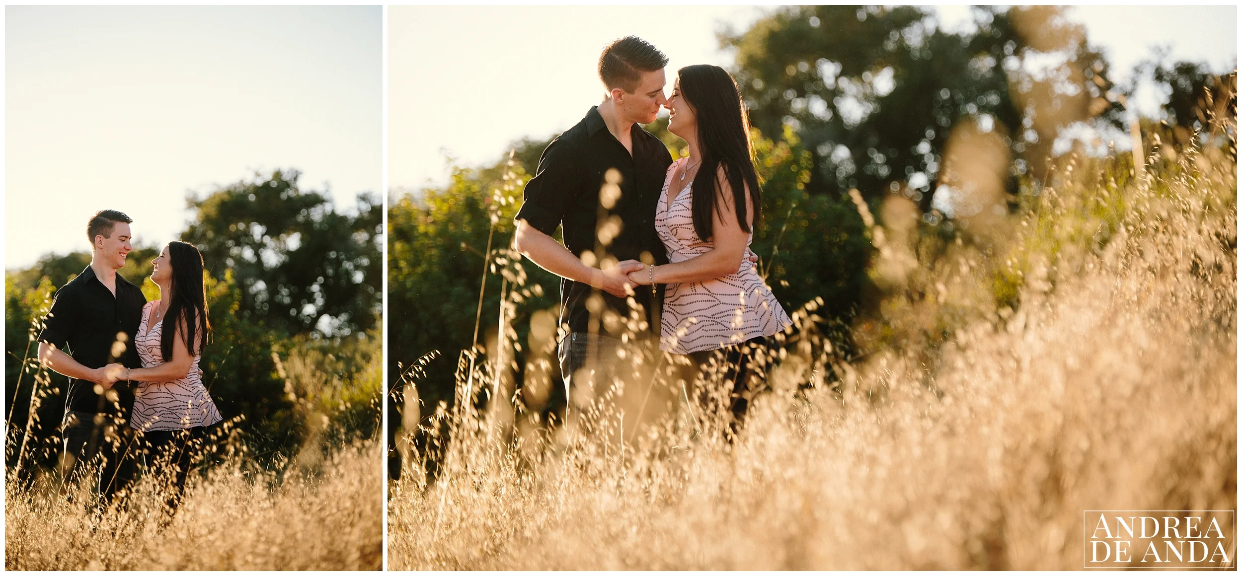 Small kisses Groom Engagement session Orcutt Hills by Andrea de Anda Photography