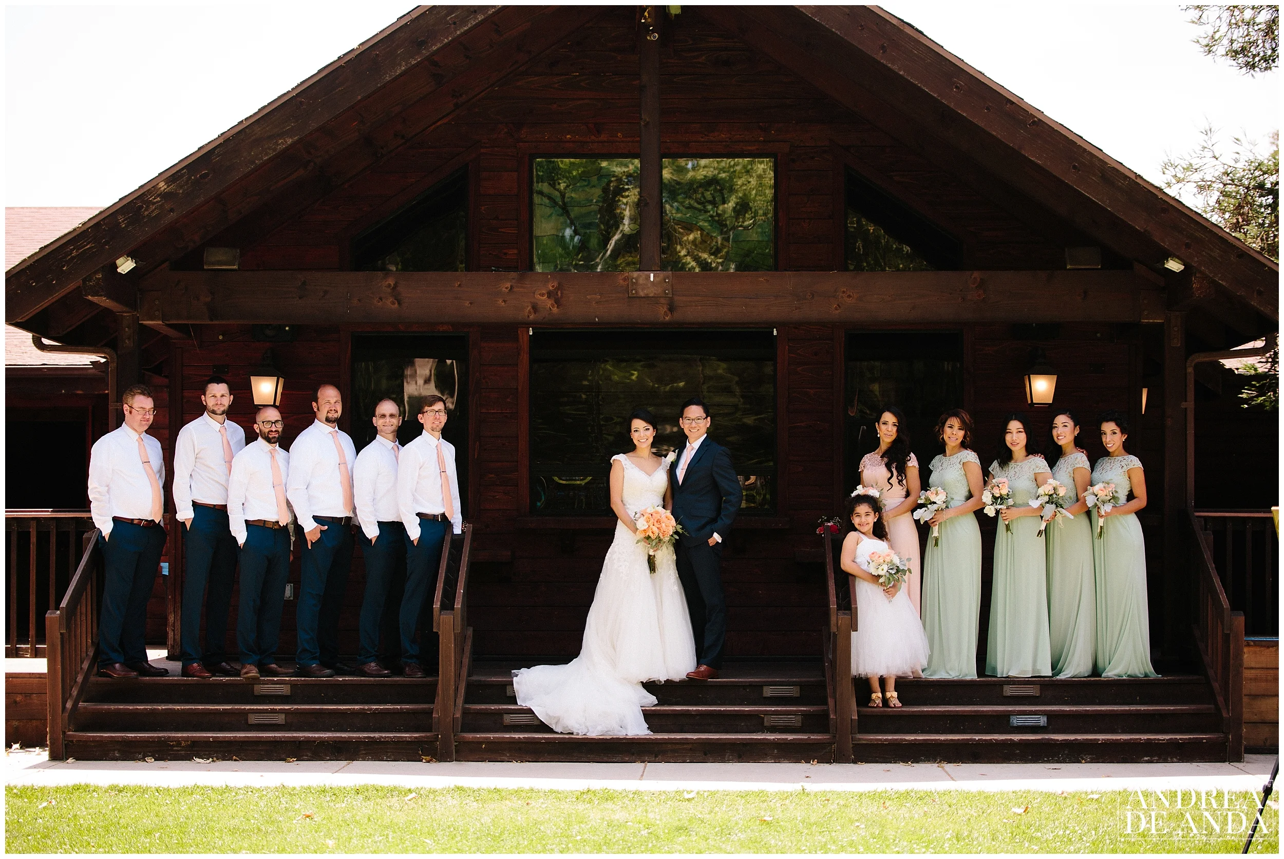 Bridal Party Creative Pictures in Lion's Park Carpinteria