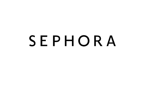 Sephora logo in black on a white background.