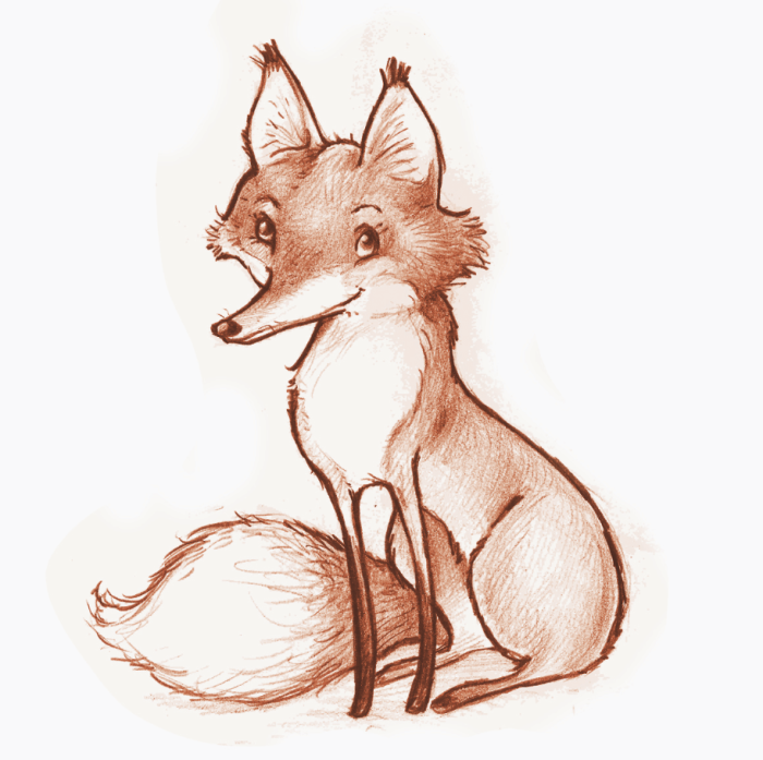 Fox. Original drawing sold.