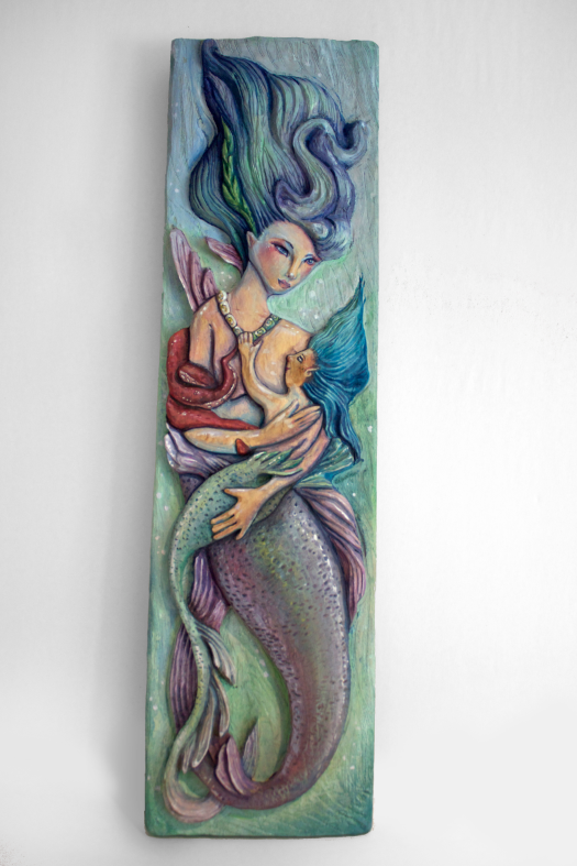 Mermom & Child - Sold