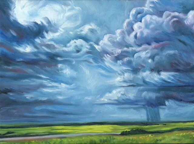 A first for me! My landscape, "Passing through" is currently hanging the Nation Vancouver gallery @federationgallery - remarkably, it was one of only 140 pieces accepted out if a record breaking 517 submissions. The gallery is run by the @fedofcdnartists a group dedicated to professional standards and steeped in history. The work will be on display in the gallery until July 12. It's available for purchase online now through the gallery. The original piece is 18x24". 😊
.
.
.
#fcaedmonton #federationofcanadianartists #oilpainting #williamsburgoil #canadianarts #canadianart #yegarts #landscapepainting #canolafield #storm #stormcloud