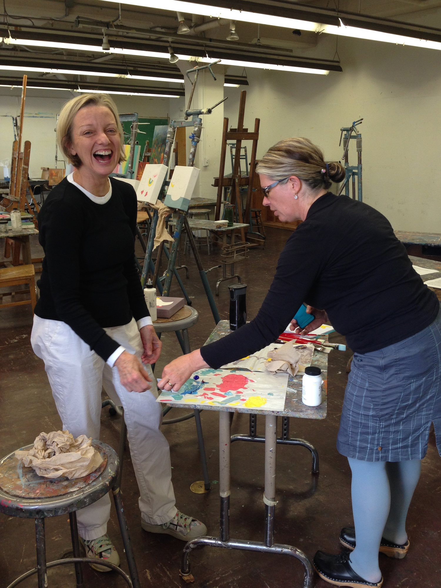 She's only trying to help me. (That's our wonderful teacher, Mel Prest. )
