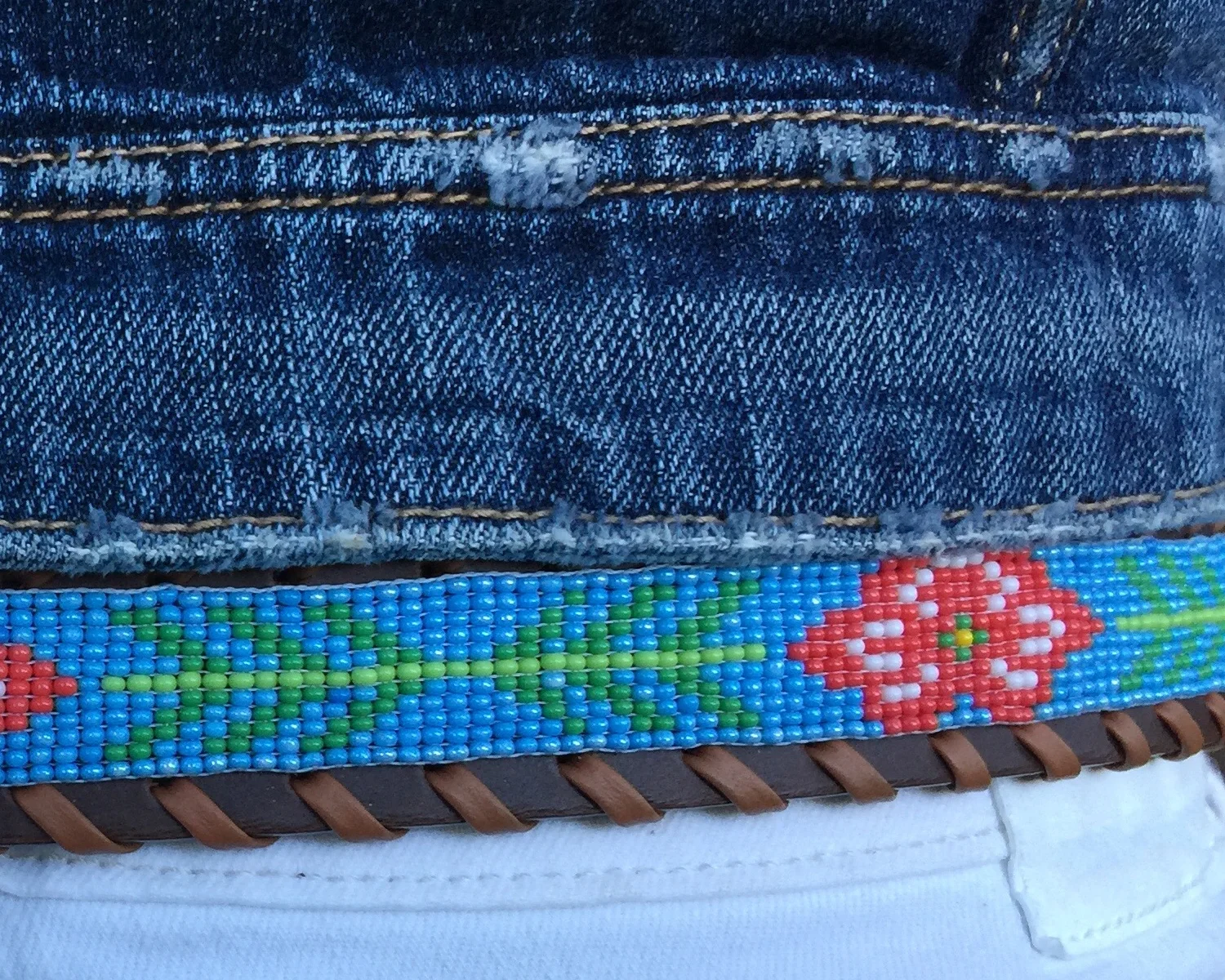Finally. After all these years. My very own Indian-bead belt.