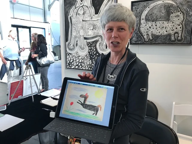 Our fearless leader Anne at the SF Art Market