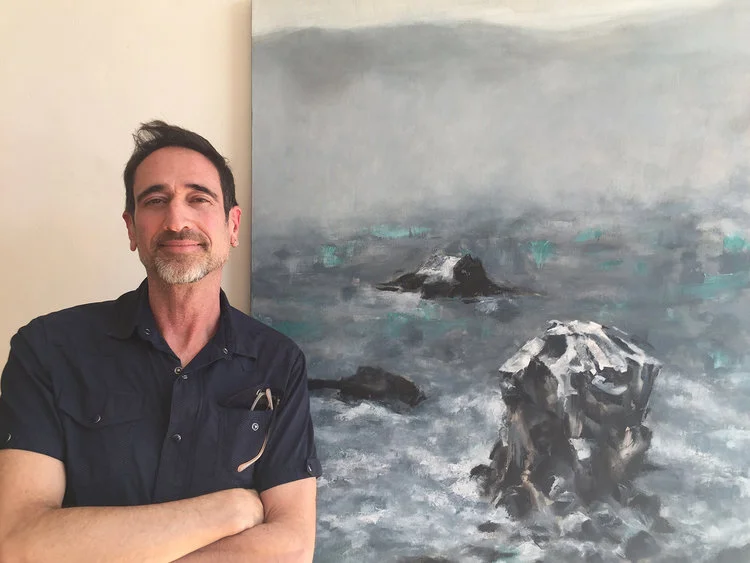 Jeffrey Nemeroff at the opening of his show. Doesn't his hair look like a wave?