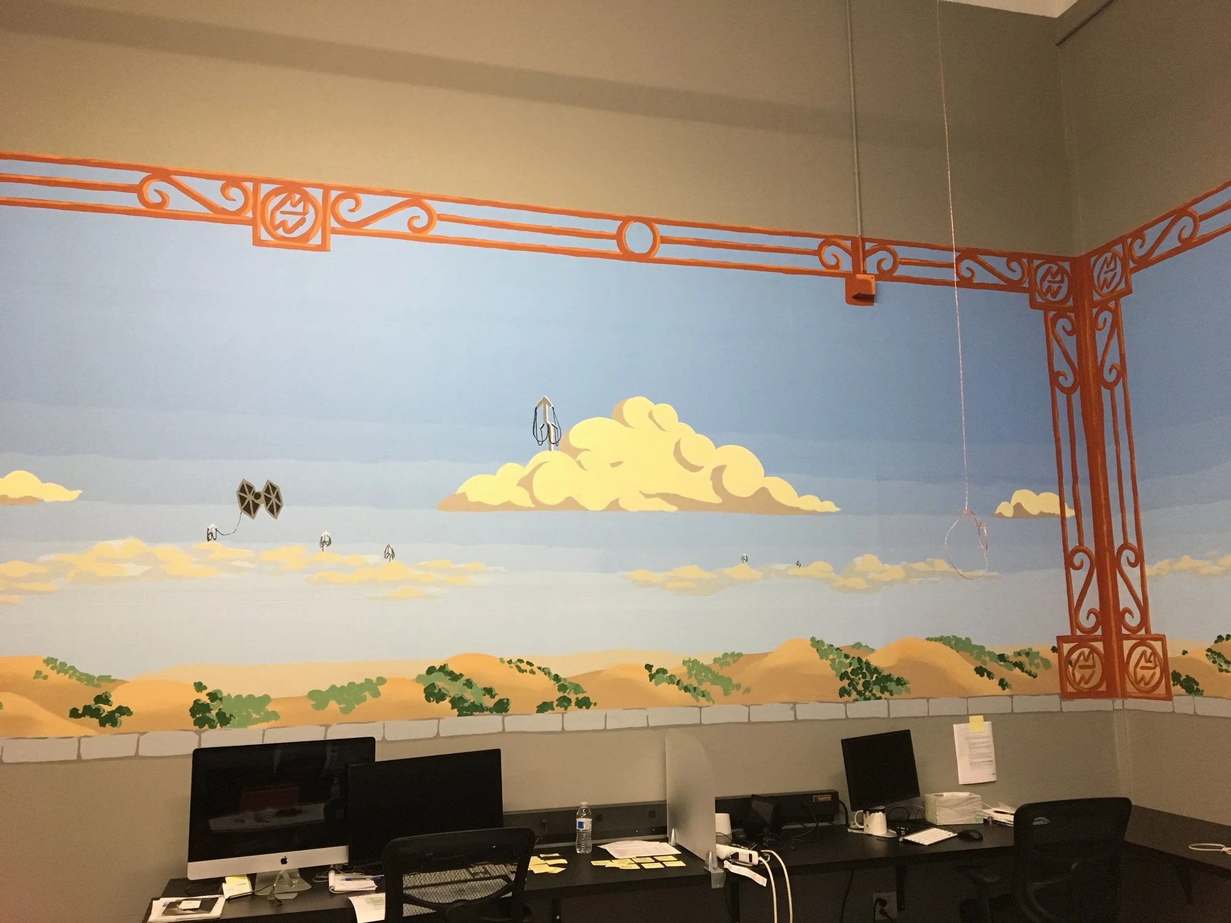 Office mural for electric car company