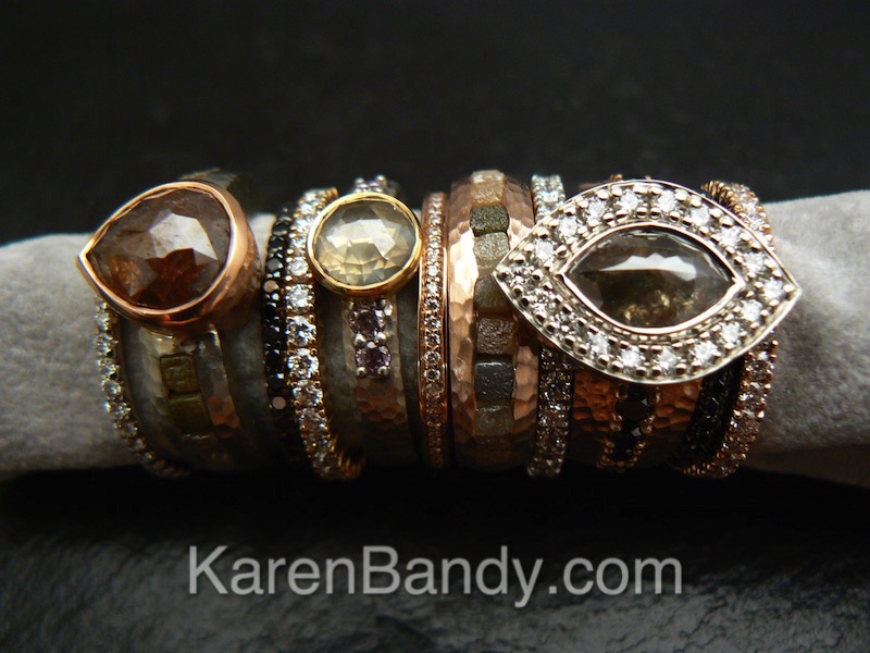 Custom made rings with affordable stacking rings.