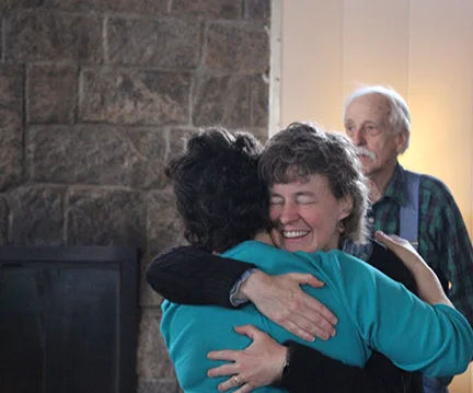  When meeting for worship is over we always greet each other...some of us are huggers.